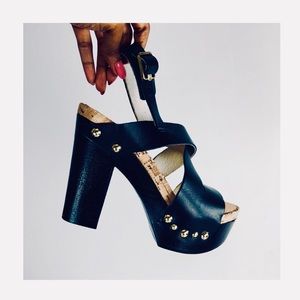 PAOLA FERRI studded heels/clogs